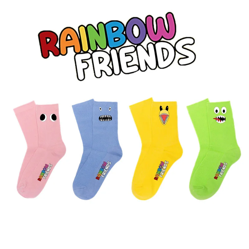 

Anime Multicolor Woman Sock Rainbow Friends for Women Socks Fashion Cartoon Casual Soft Floor Sox Cotton Autumn Winter Stockings