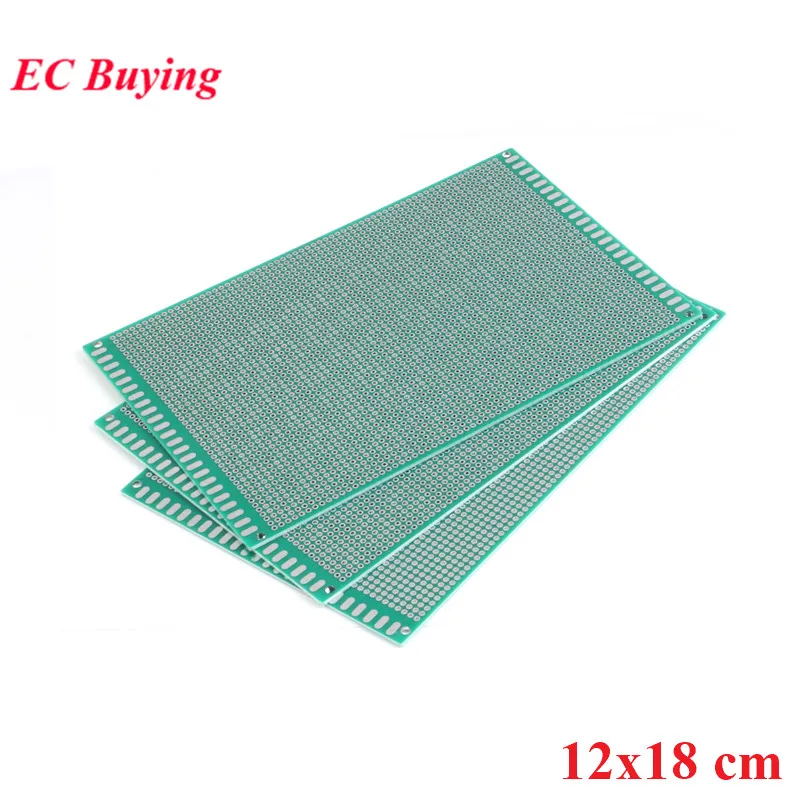 

12x18cm Double Side Prototype Universal Printed Circuit PCB Board 2.54mm Pitch Protoboard Hole Plate 12*18cm 120x180mm