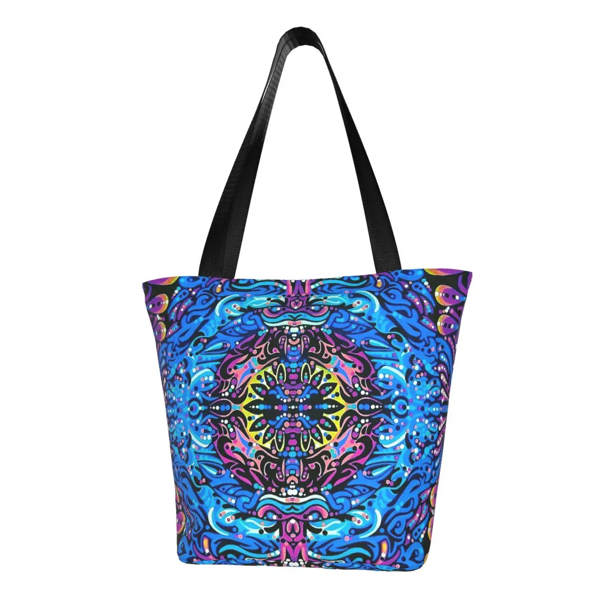 Mandala Reflection Shopping Bag Aesthetic Cloth Outdoor Handbag Female Fashion Bags