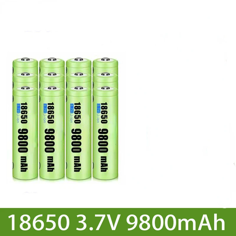 

2023 New High Capacity 3.7V 9800mAh Lithium Ion Rechargeable 18650 Battery Flashlight Battery