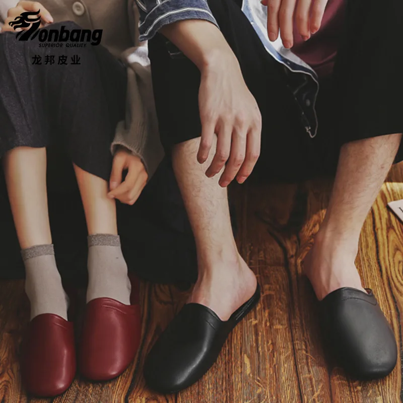 

Indoor furniture sloppper office Japanese floor drag couple solid color silent slippers M-115