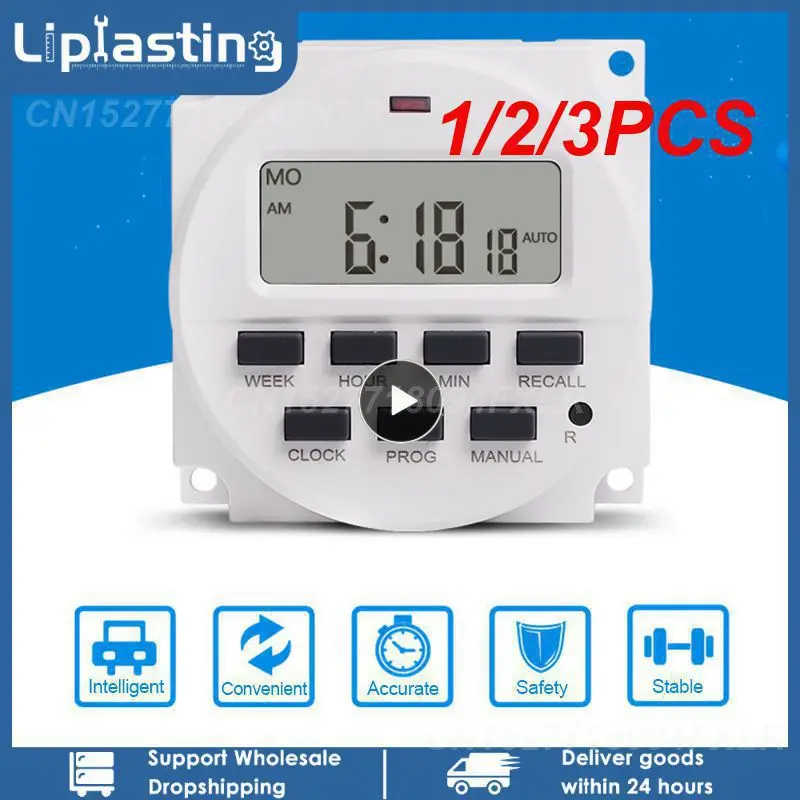 

1/2/3PCS DC 12V 24V 110V 120V 220V 230V Volt Voltage Output Digital 7 Weekly Programmable Timer Switch Time Relay