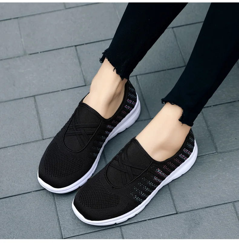 

new large size women's shoes sports flat women casual shoes fashion breathable non-slip women sneakers shoes platform 2021