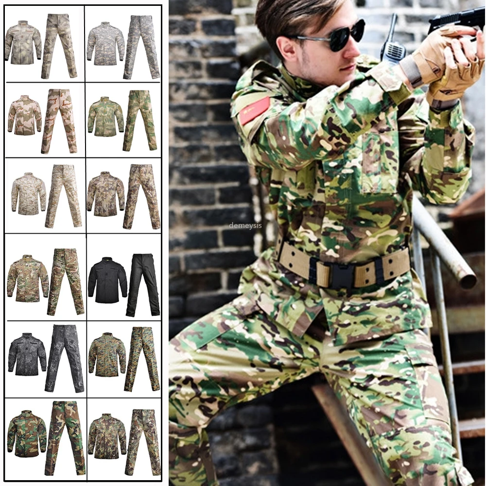 

Tactical Uniform COAT + PANTS Set Men's Military Army Soldier Clothes Camouflage Airsoft Combat Suits for Hunting Wargame