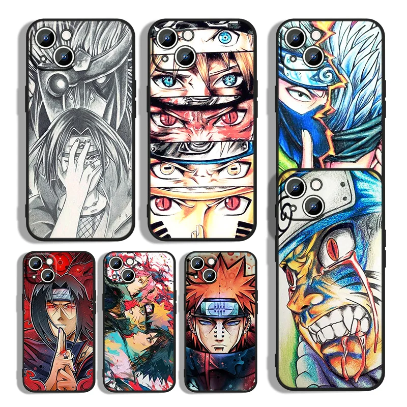 

Naruto Hand Drawn Sketch For Apple iPhone 13 12 11 mini 8 7 6S 6 XS XR X 5 5S SE 2020 Pro Max Plus Black Phone Case Capa