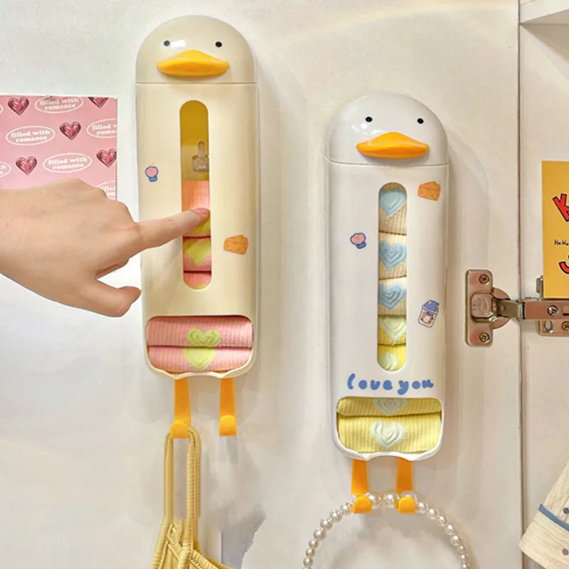 Настенный контейнер для хранения нижнего белья в виде утки органайзер трусиков и