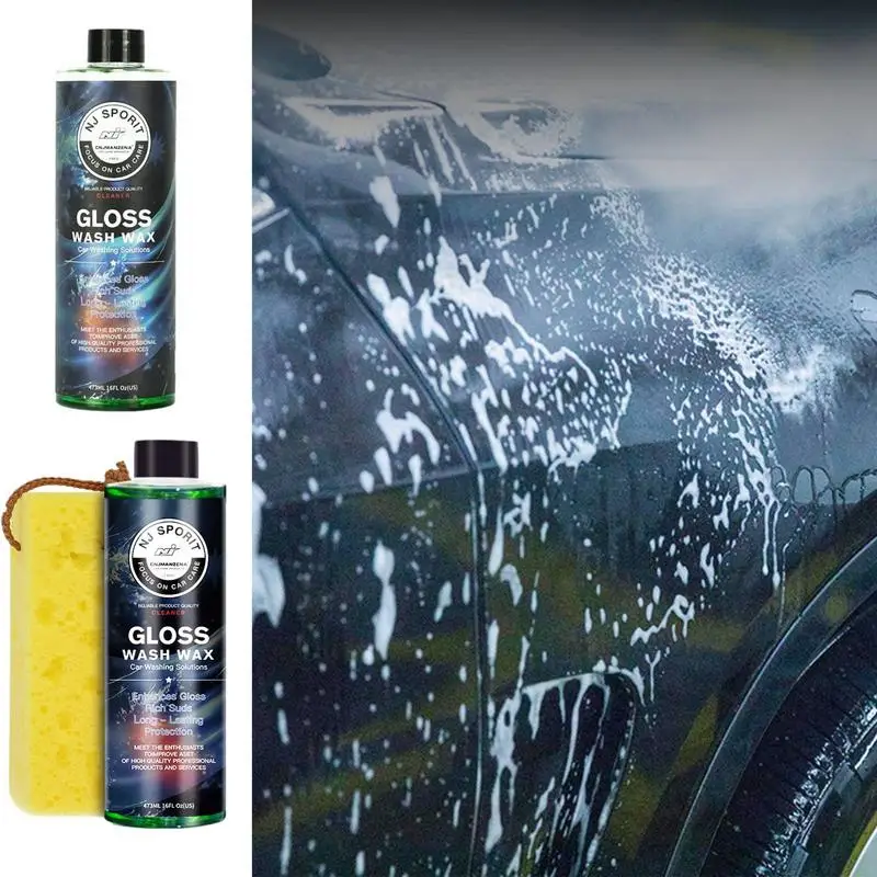 

Воск для мытья автомобиля, 16 жидких унций, очиститель автомобильного стекла, глянцевый воск для мытья автомобиля, очищает и светит автомобильное мыло для мытья, удаляет пятна и масляные пленки