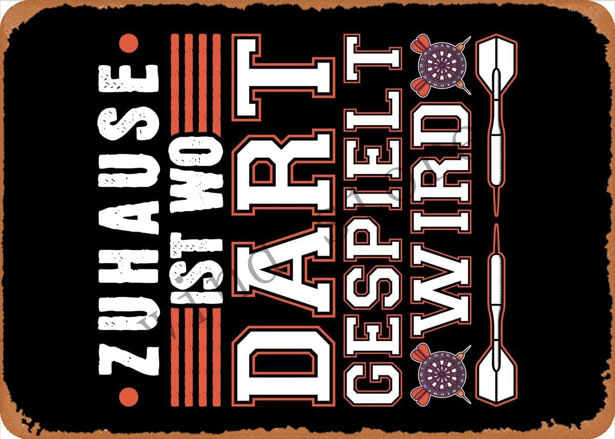 

Dart Metal Tin Sign 8 x 12 in Dart Vintage Poster Man Cave Decorative