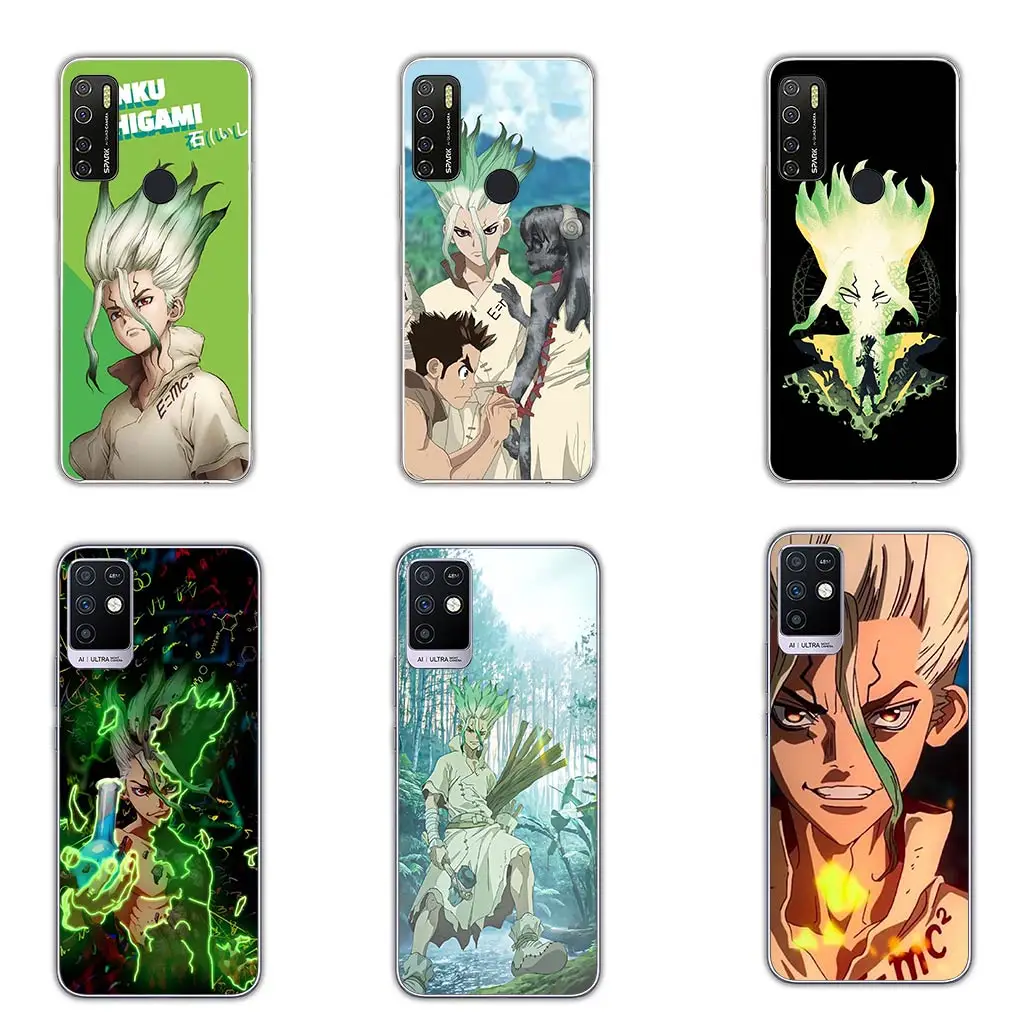 Anime Dr Stone Ishigami Senkuu Cover Phone Case for Motorola Moto Edge 40 50 Pro 30 neo 20 Fusion Ultra Lite G85 Flexible Coque