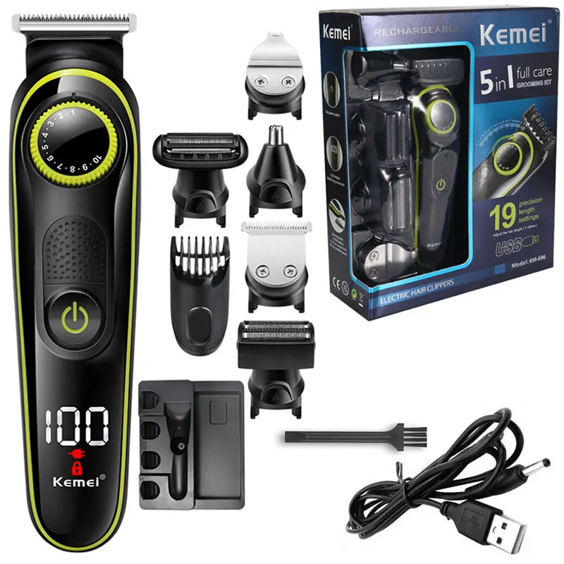 Kemei Multi-Function Integrated Hairdresser Men's Electric Hair Trimmer Electric Shaver Professional Men's Hair Cutting Machine