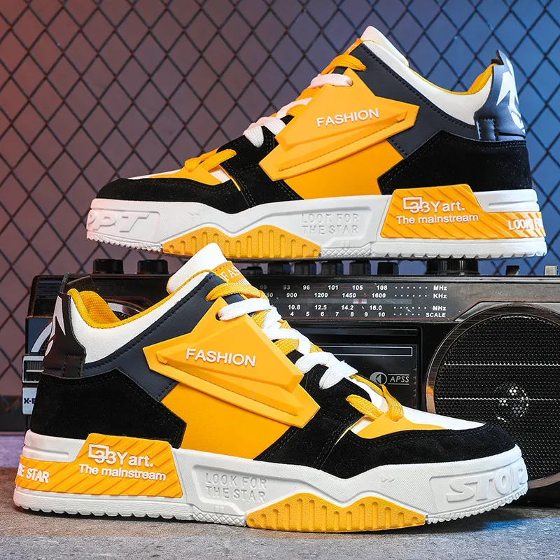 

Autumn New Fashion Original Mens Sneakers Unisex Breathable Leather Sneakers Men Lace-up Platform Sneakers Casual Baskets Hommes