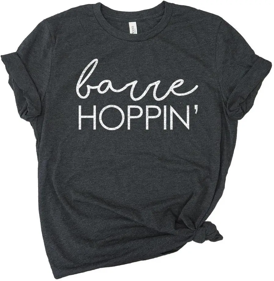 Забавная футболка для тренировок в тренажерном зале Barre Hoppin'