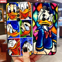 cute don donald fauntleroy duck phone case for xiaomi redmi 9 liquid silicon soft coque carcasa silicone cover