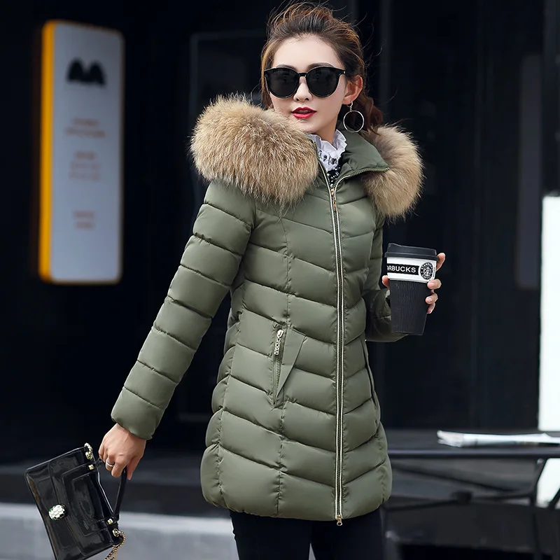 2022 New Arrival Fashion Slim Women Winter Jacket Cotton Padded Warm Thicken Ladies Coat Long Coats Parka Womens Jackets