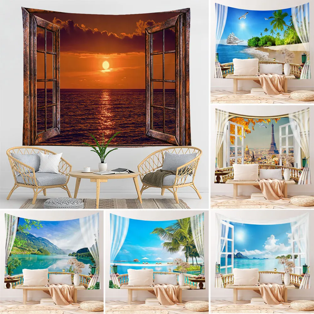 

Wall Mount Sunshine Tree Carpet Wall Cloth Tapestry Hippie Mandala Landscape Home Decor Tapestry Suitable For This Season
