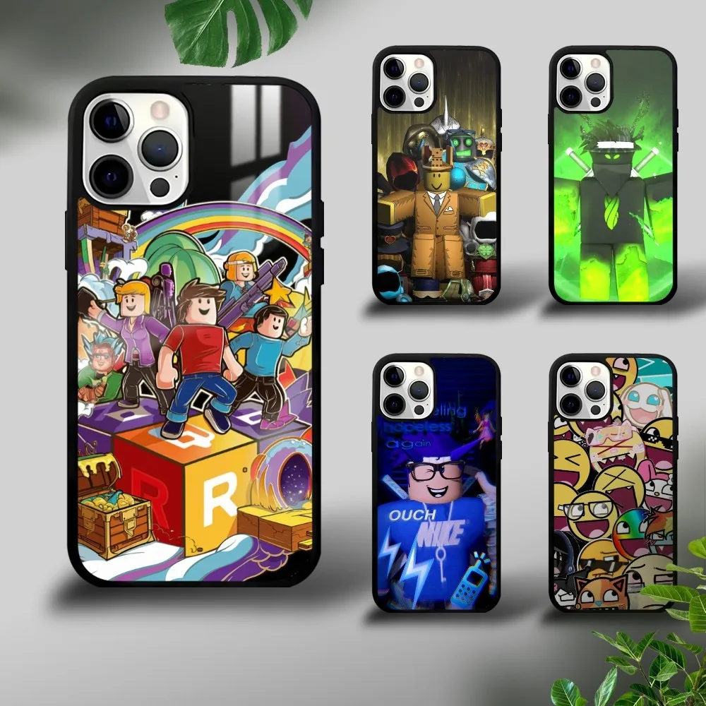 Чехол для телефона Cool Game-R-rOBLOXES iPhone 16 15 14 13 12 11 Pro Xs Max Mini Plus Celulares Hard Funda