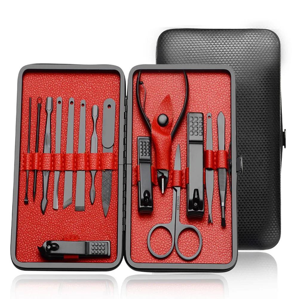 

Manicure Pedicure Set Nail Clippers 15pcs Stainless Steel Manicure Kit Tools For Nail Cutter Kits With Portable Case