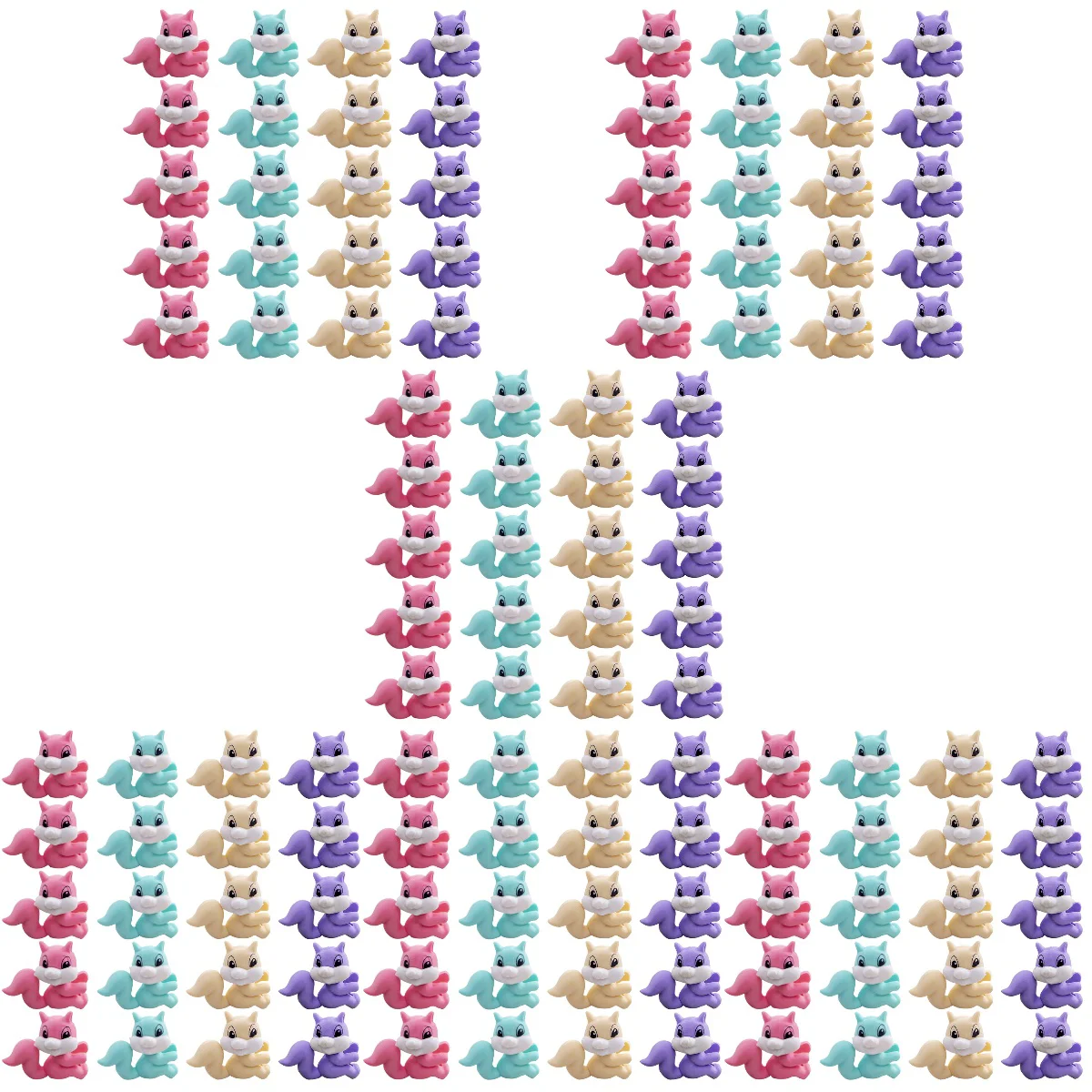 

120 Pcs Erasers, Cartoon Squirrel Erasers Erasers Toppers for Kids Gifts Party Favors Classroom Prizes Game Reward ( )