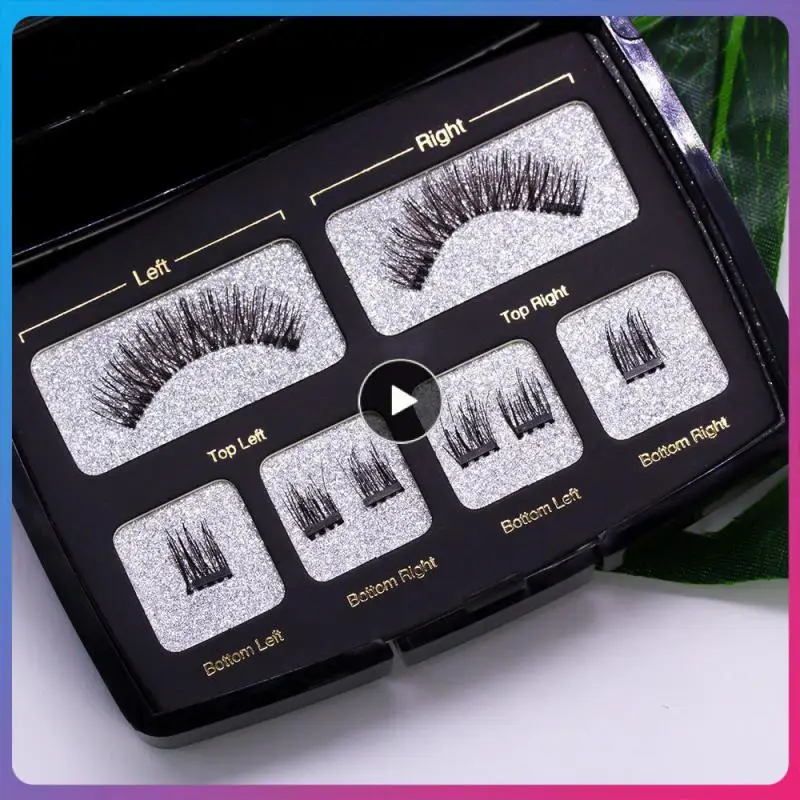 

ELECOOL Magnetic Eyelashes Segmented Eye Lashes 3D Mink Eyelashes Makeup Magnetic Lashes Tweezers Set Natural False Lashes Tool