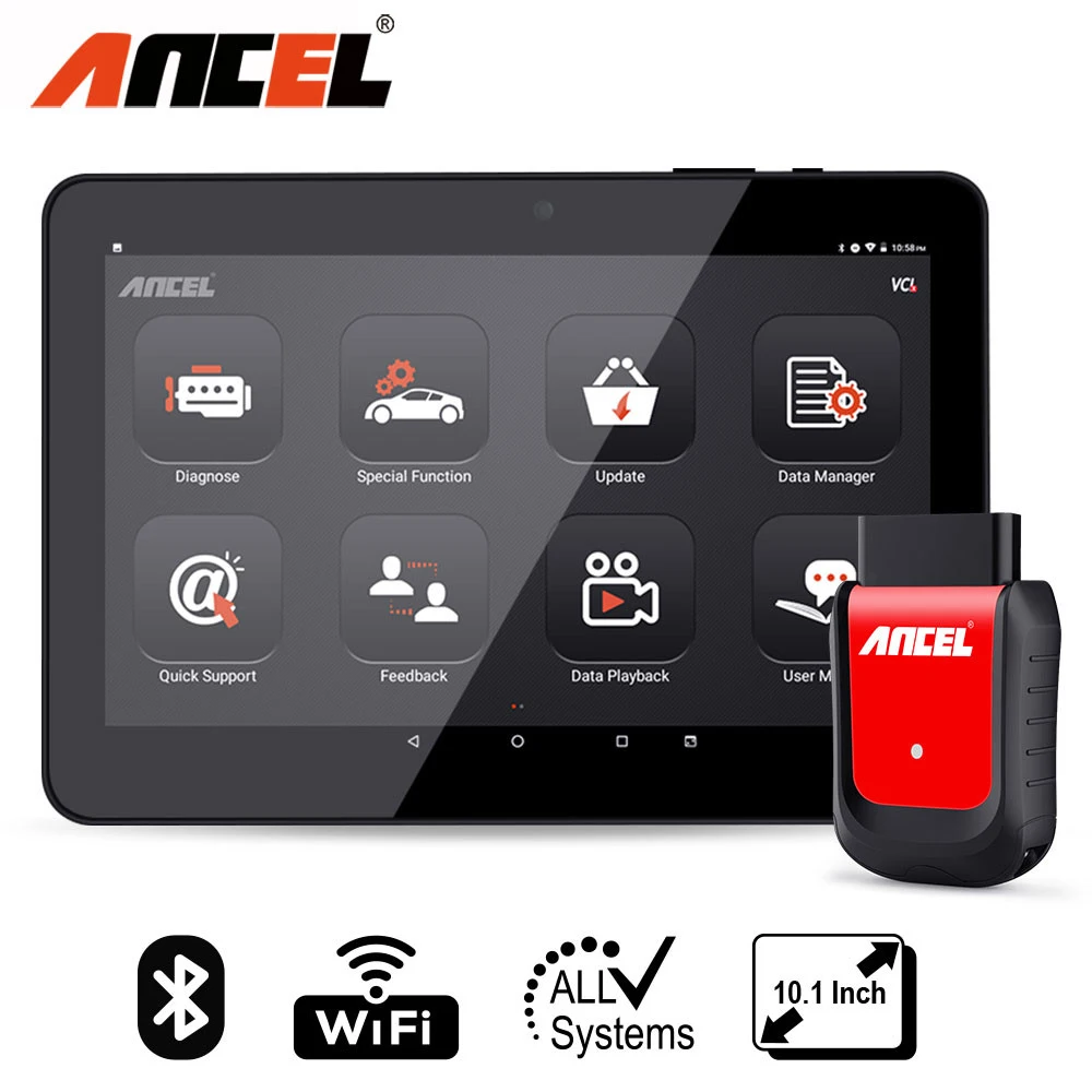 Автомобильный диагностический сканер Ancel X6, система для полной диагностики автомобиля, считыватель кодов, ABS, TPMS, EPB, DPF, IMMO, SAS, OBD2