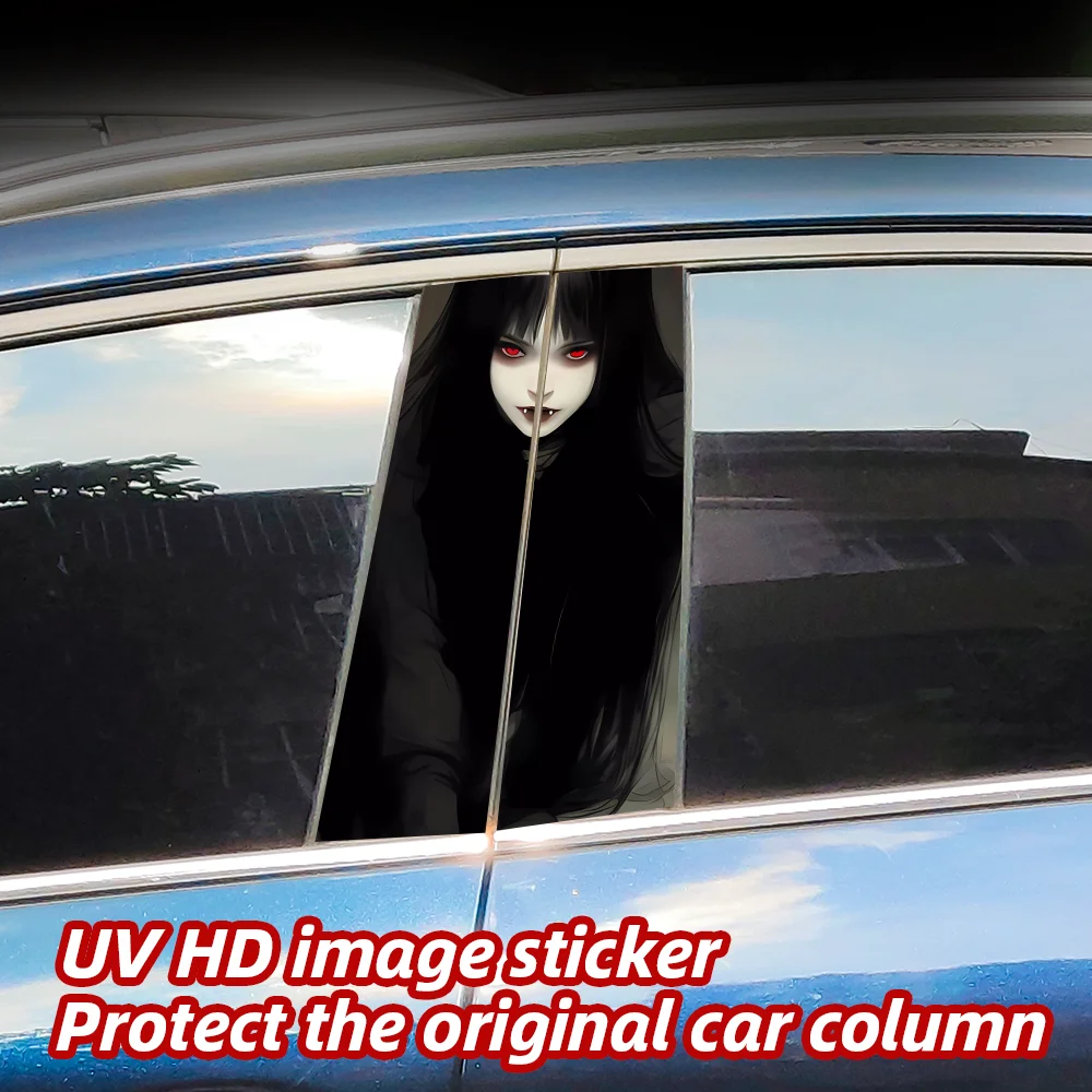 Наклейки на автомобиль с изображением девушки ужасов водонепроницаемые для