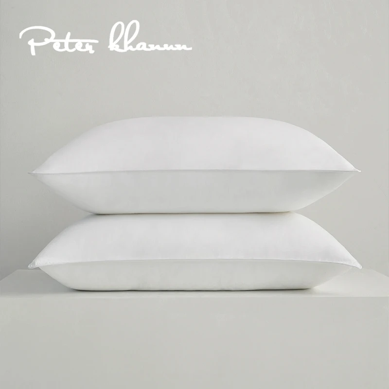 

Peter Khanun 50x70 cm Goose Feather Bed Pillows White Soft Sleeping Pillows 100% Cotton Cover,2 Pcs