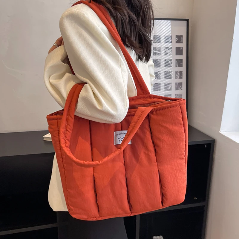 

Новая дизайнерская тканевая Повседневная Сумка-тоут большой вместимости, женская зимняя Плотная хлопковая сумка для покупок, дорожная сум...