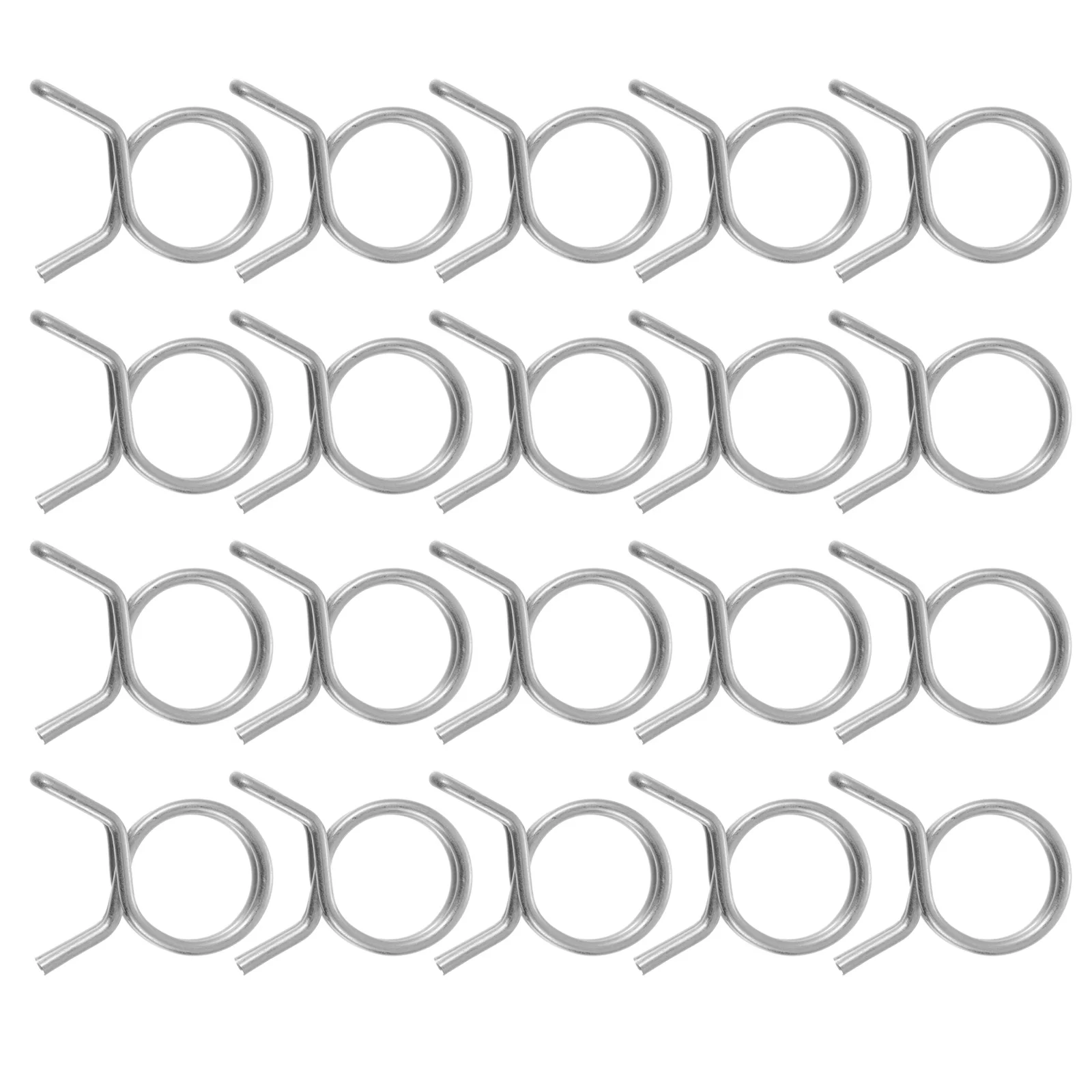 

200 Pcs Double Hose Clamps Securing Connecting Clips Pipe Wire Stainless Steel Tube Irrigation