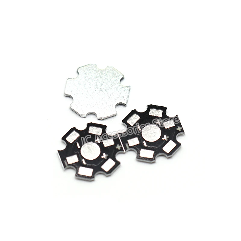

20pcsDiameter 20MM hexagonal plum board universal single aluminum substrate heat sink bottom plate circuit board 1W3W high power