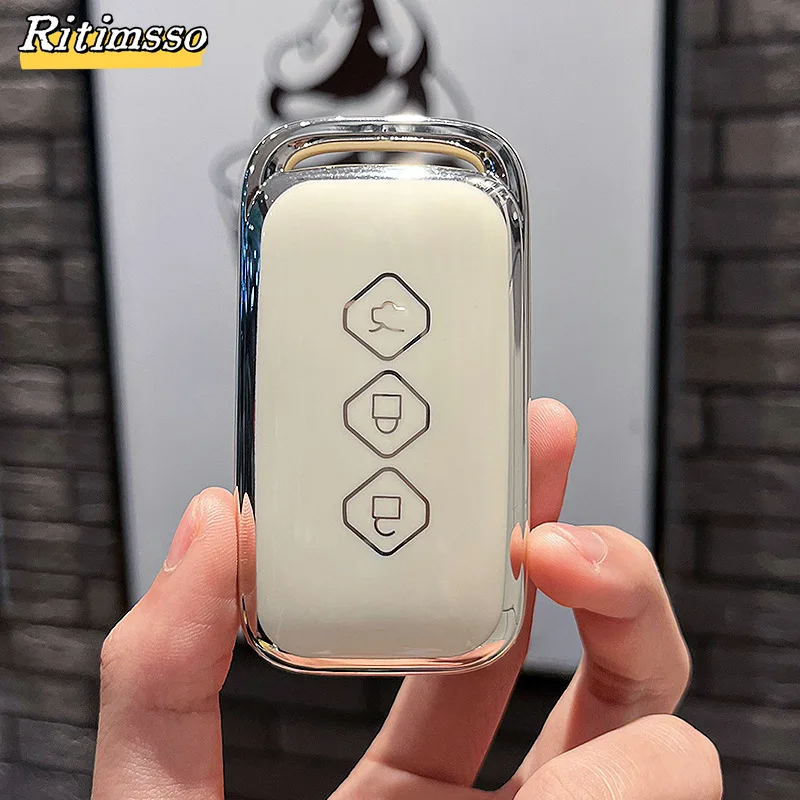 Soft TPU Key Protect Case Cover for Baojun 510 730 360 560 RS-5 530 630 Wuling Hongguang S Car Styling Accessories