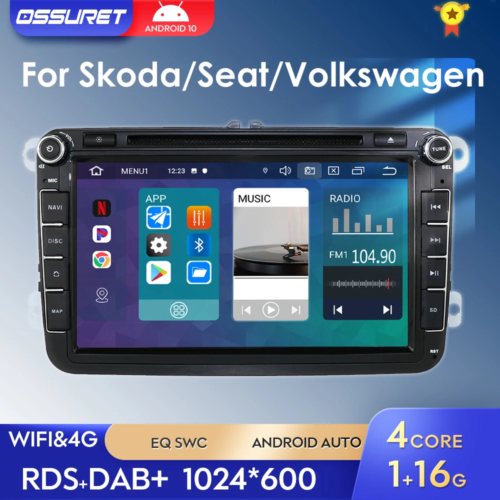 Автомагнитола 7 дюймов Android DVD стерео мультимедийный плеер для Skoda/Seat/Volkswagen/VW/Passat