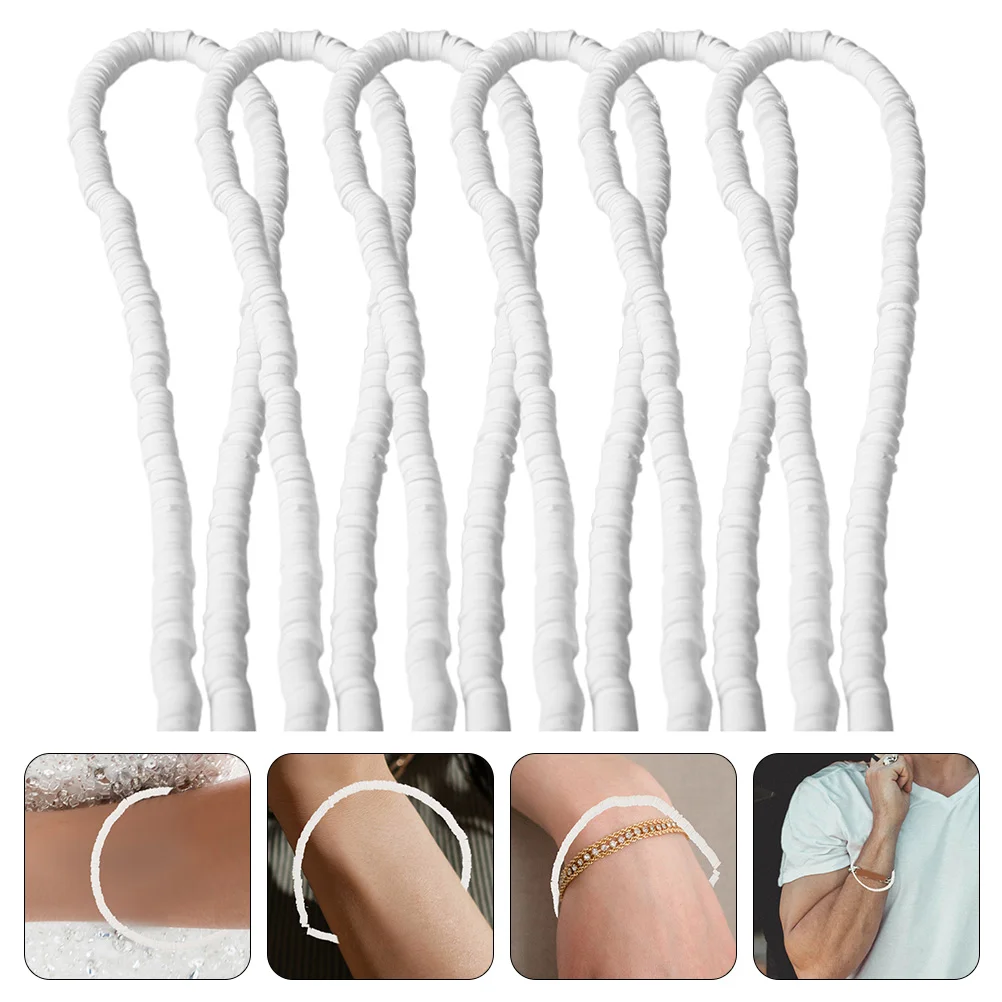

6 Strings Flat Beads Soft Ceramic Tube Boho Bracelet Clay Polymer Spacer Jewelry