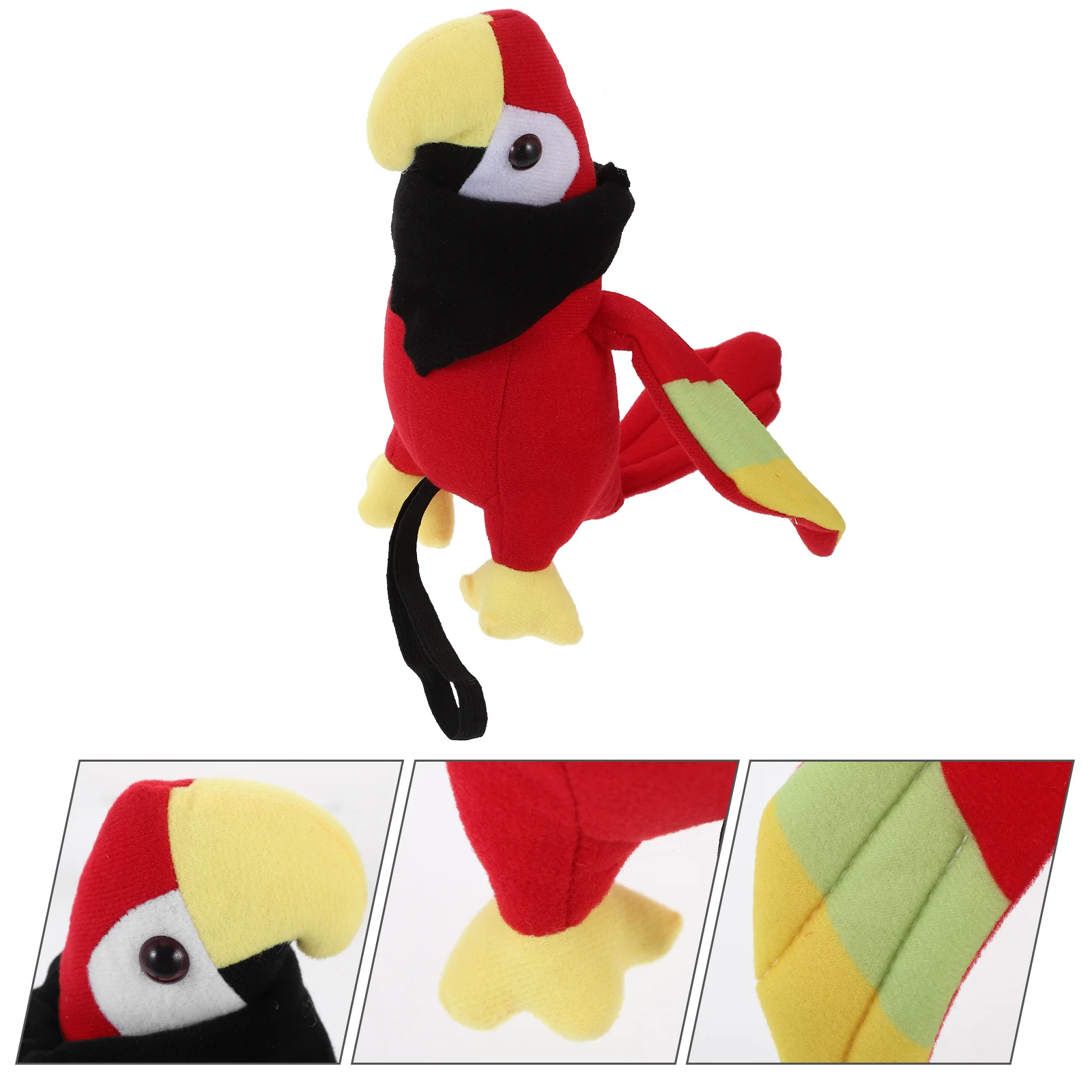 

Plush Toy Stuffed Parrot Pirate Costume Supply Realistic Adornment Halloween Model Cosplay Prop Artificial Bird