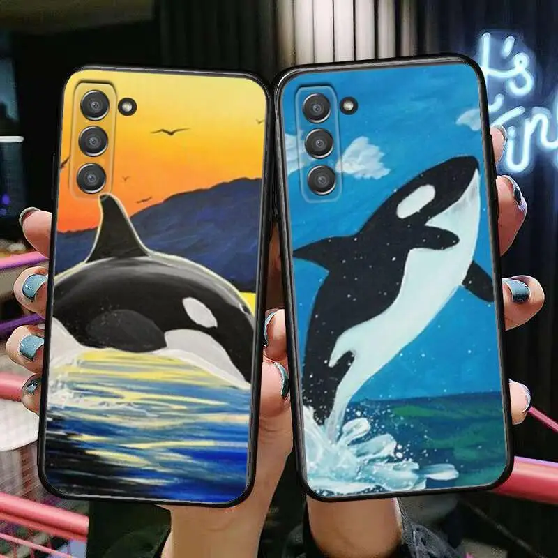 

Watercolor Killer Whale Orca animal Phone cover hull For SamSung Galaxy s6 s7 S8 S9 S10E S20 S21 S5 S30 Plus S20 fe 5G Lite Ultr