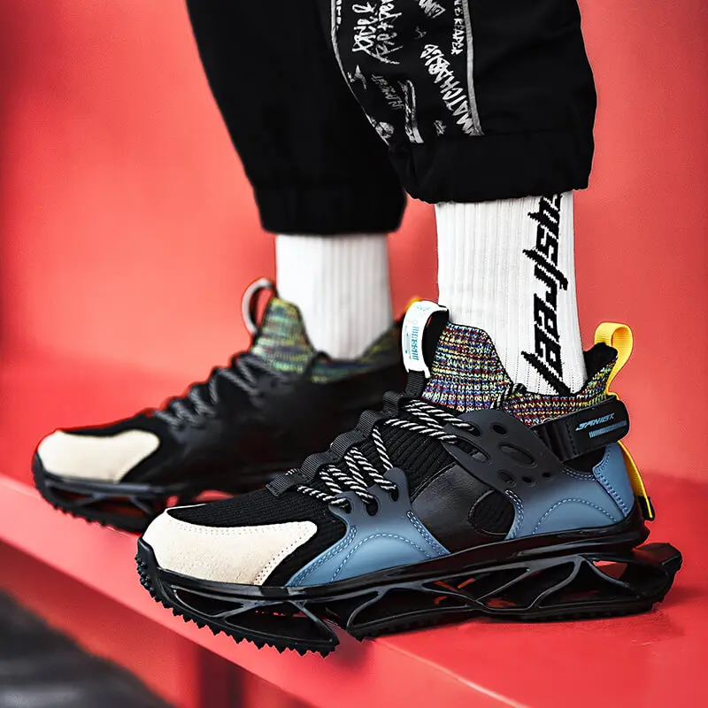 Abhoth Men Sneakers Breathable Comfortable Running Shoes for Men Height Increasing Hard-Wearing Flat Men Shoes Zapatillas Hombre