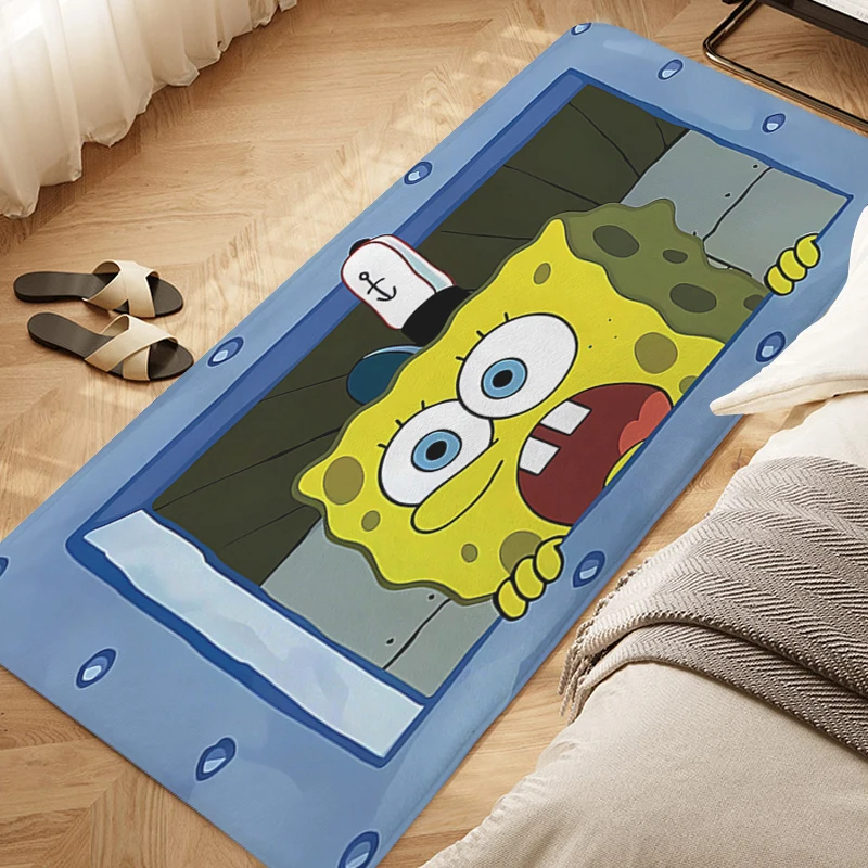 Living Room Floor Carpet Slip-resistant D-SpongeBobs Funny Kitchen House Entrance Mat Custom Doormat Balcony Hallway Bedroom Rug