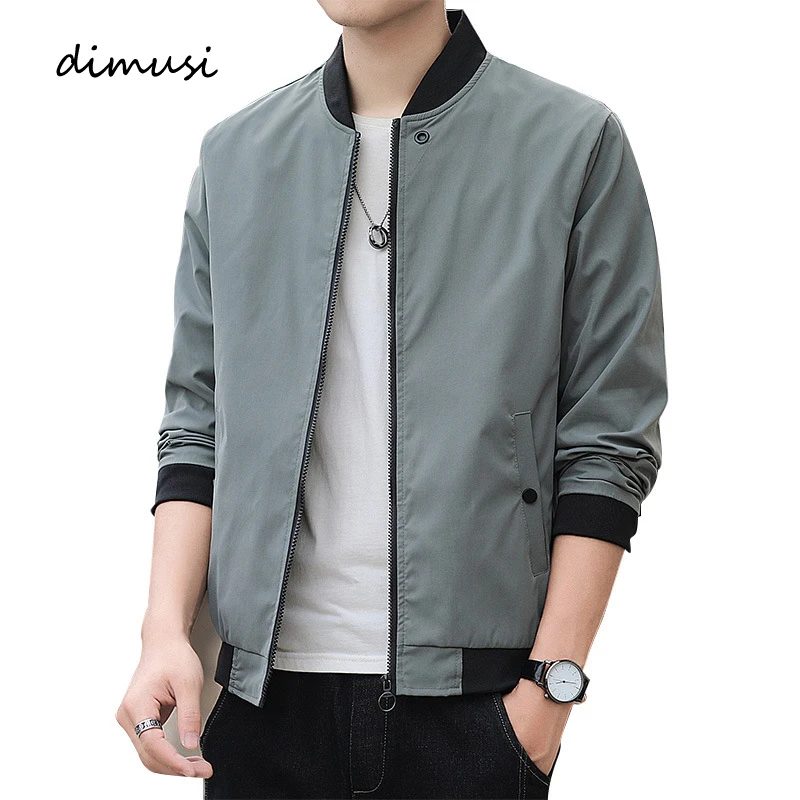 

DIMUSI Men's Bomber Jackets Spring Autumn Fashion Mens Outwear Windbreaker Jacket Man Casual Business Trench Coats Clothing