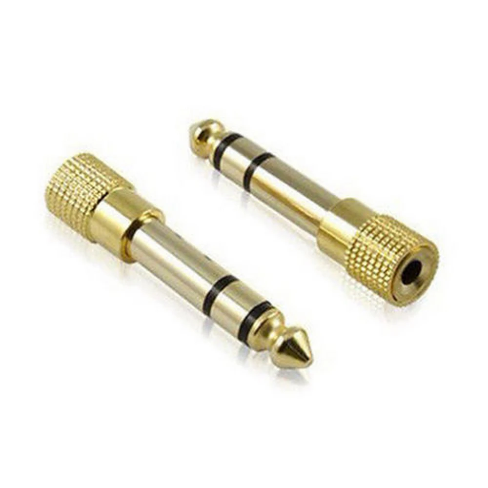 

1Pcs 6.5MM Male to 3.5MM Female Jack Plug Audio Headset Microphone Adapter 6.5 3.5 Converter