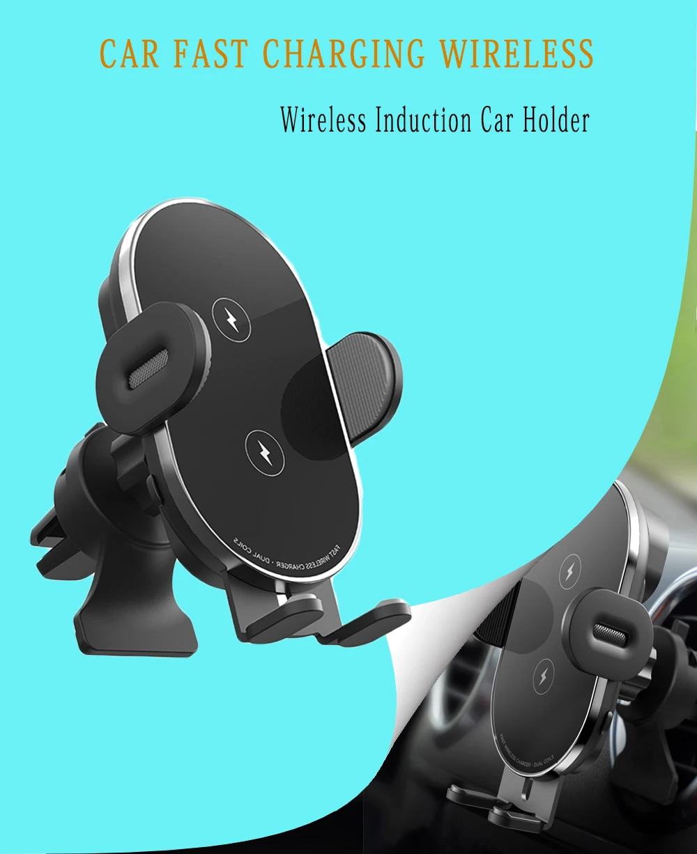 

Car Magnetic Phone Holder Dual Coils for Magsafe Charger 15W Cell Phone Holder for Car Fast Charging Wireless for IPhone Pro