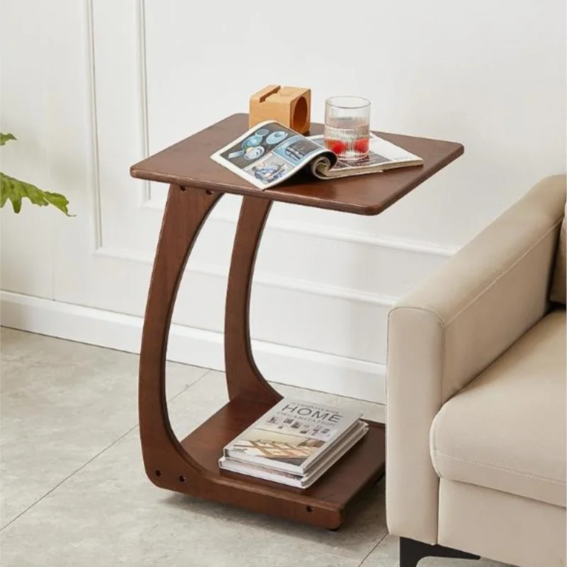 IHOME Диван Край с колесами Подвижный маленький журнальный столик из массива