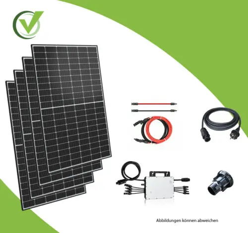 

1640 WP Balcony Power Plant Solar System JA-Solar PV Module Hoymiles HM-1500 Solar