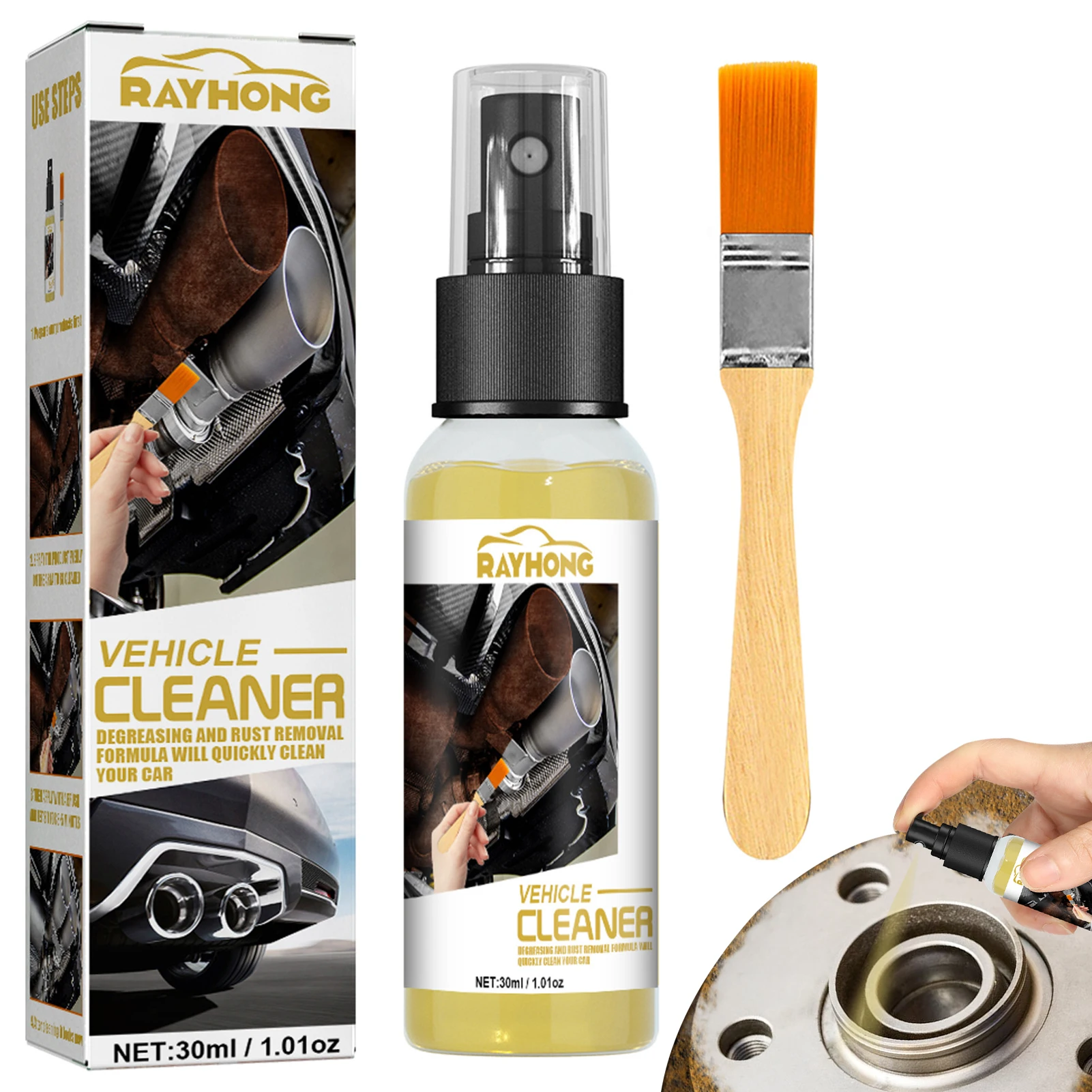 

Rust Remover Spray For Cars Iron Remove For Car Detailing Remove Iron Particles In Car Paint Motorcycle RV & Boat