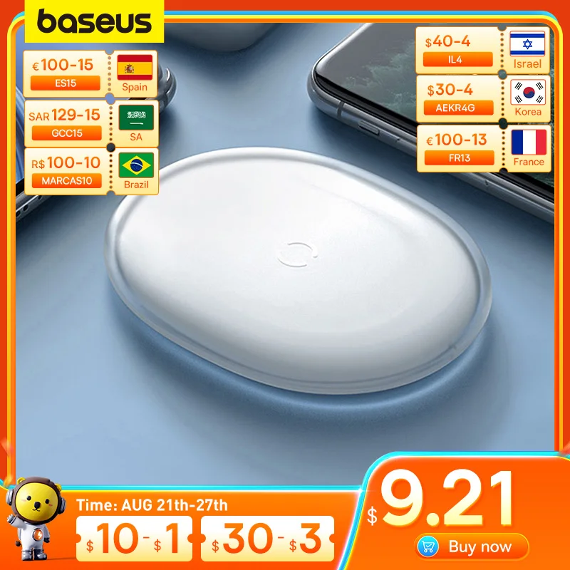 

Baseus Jelly Wireless Charger 15W Fast Qi Wireless Charger For iPhone Airpods Pro Quick Wireless Fast Charging Pad Phone Charger