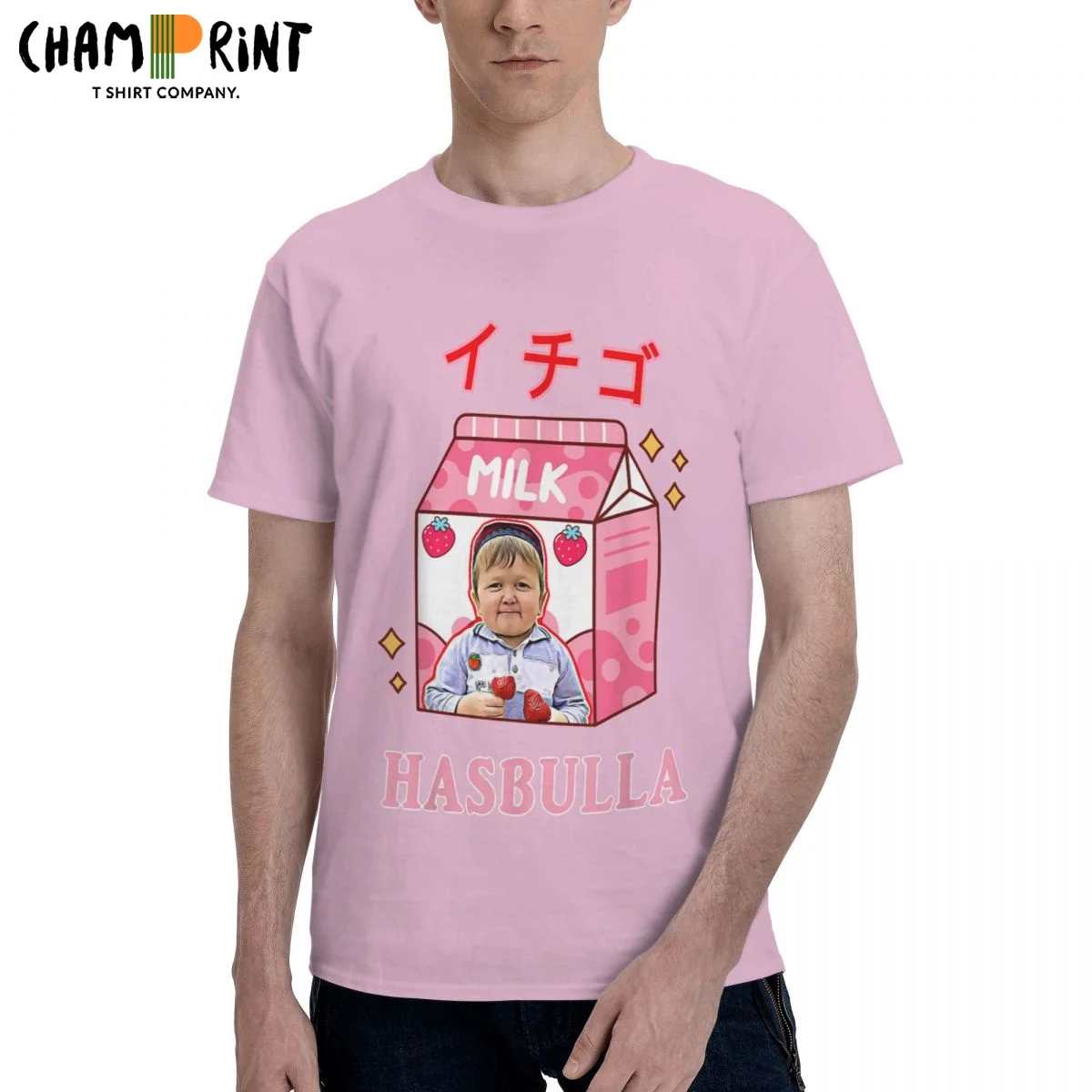 

Funny Hasbulla Hasbullah Strawberry Smile T Shirts for Men 100% Cotton Awesome T-Shirt Crew Neck Tee Shirt Short Sleeve Clothes