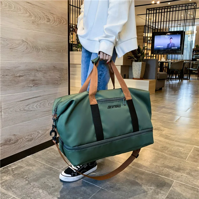 Fashion Travel Bags for Women Large Capacity Men's Sports Waterproof Weekend Sac Voyage Female Messenger Bag Dry and Wet  Bags