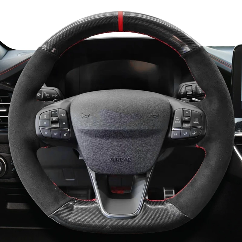 Нескользящая черная замшевая модель для Ford Focus ST-Line Fiesta 2018-2019 ST 2019-2020 2019