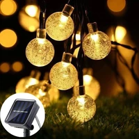 solar battery power led ball string lights fairy garland outdoor christmas decorations for garden holiday wedding party decor