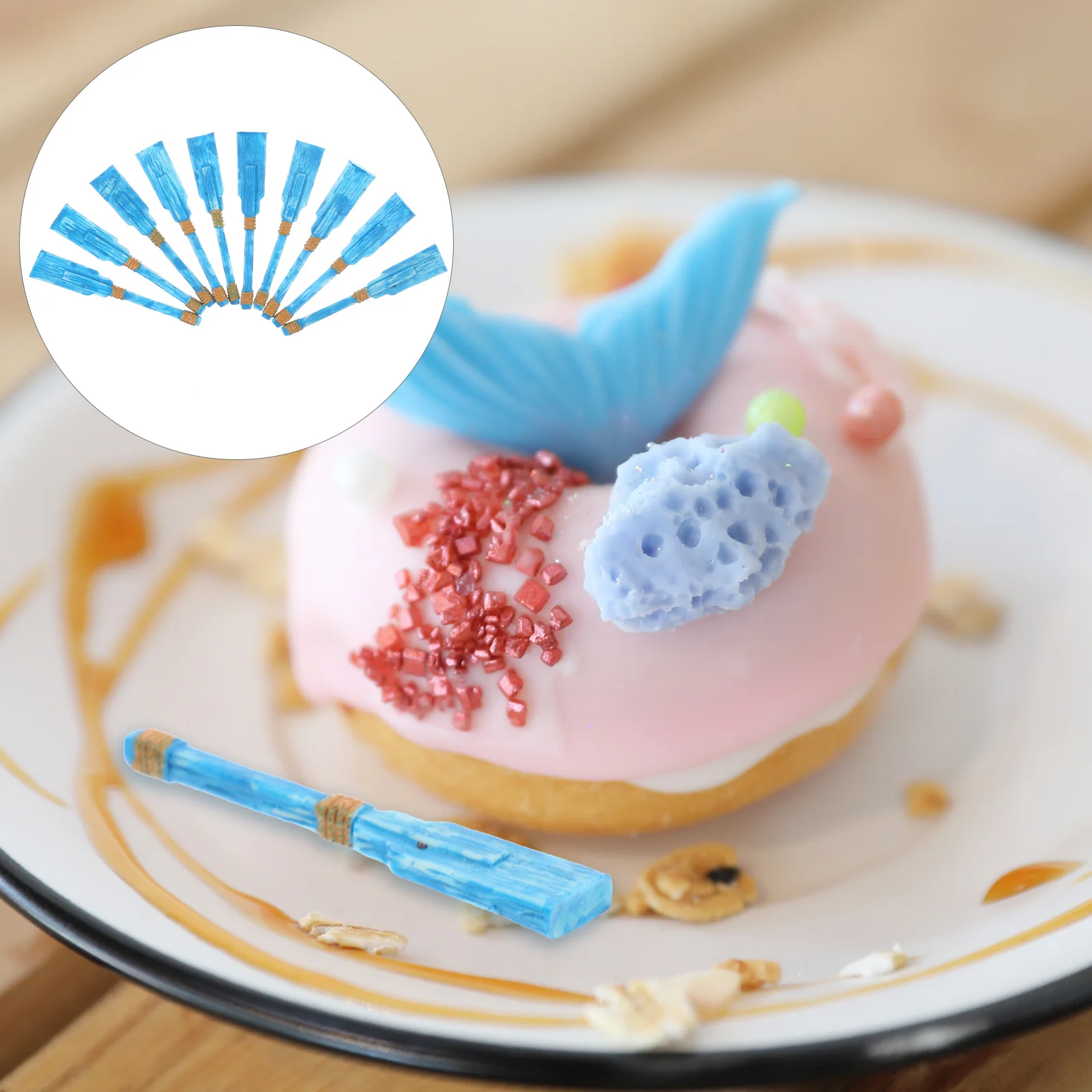 

10 Pcs Paddle Ornament Beach Theme Decors Mini Desktop Decoration Paddles Miniature Dream