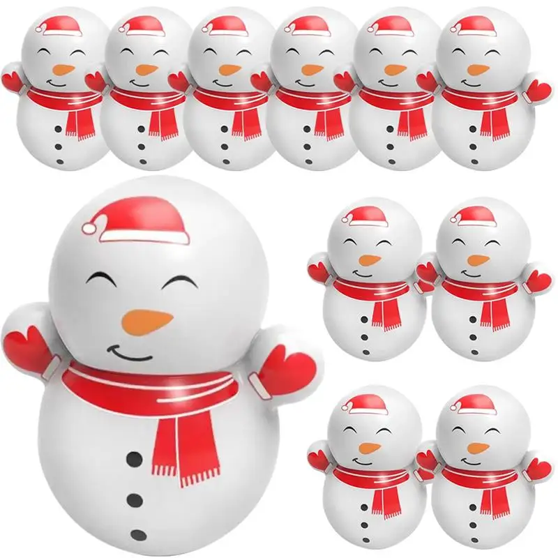 

50pcs Mini Cartoon Tumbler Funny Desktop Toy Christmas Tumbler Toys Children's Swing Relieve Stress Relax Kindergarten Gifts