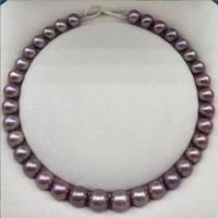 huge charming 1812 13mm natural south sea genuine purple round necklace free shipping for women jewelry neckalce for woman